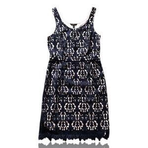 Banana Republic Dark Navy Crochet Sleeveless Midi Dress Size 10